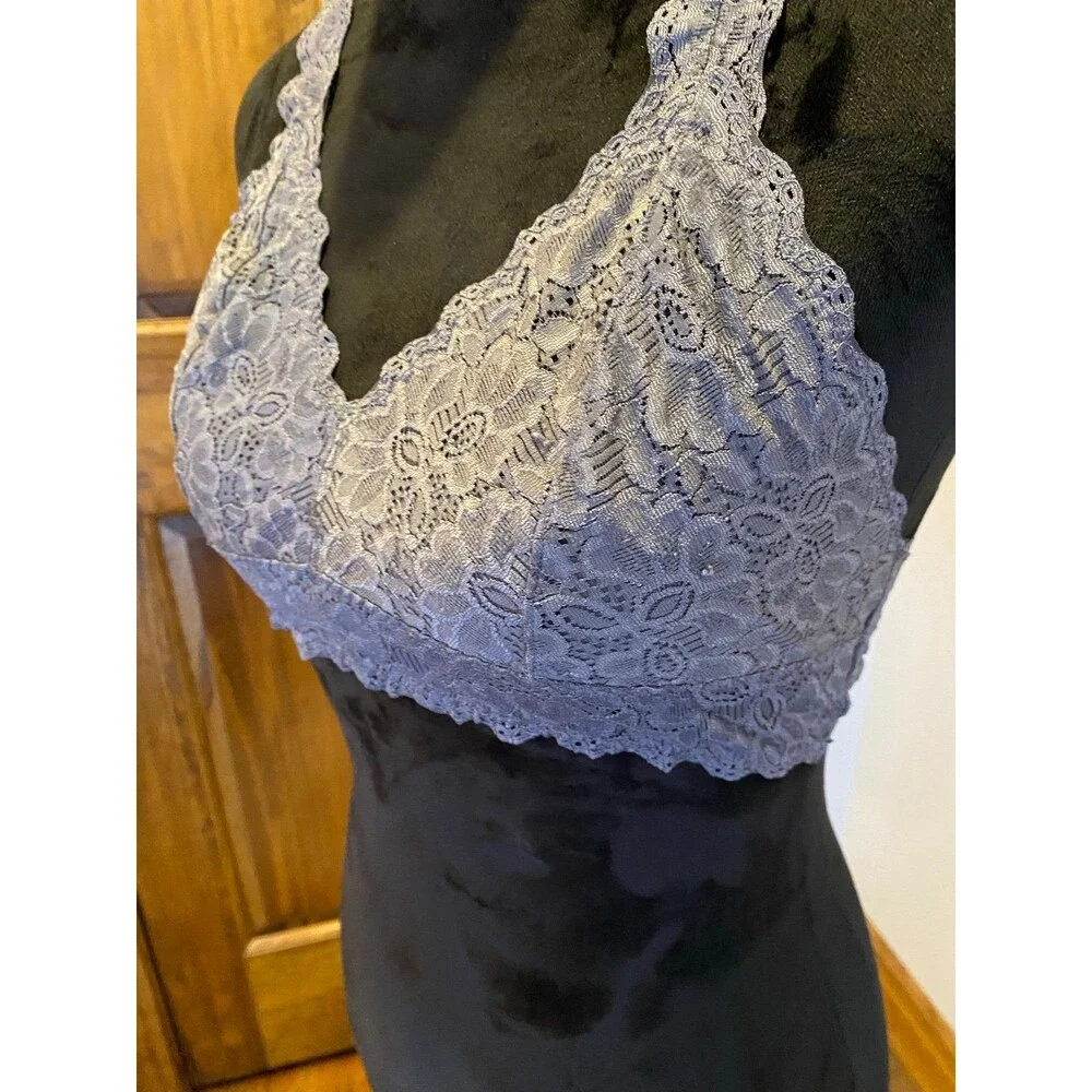 Felina Gray Bra Size‎ Medium Lacy Bralette Sexy Lingerie Could wear as a top
